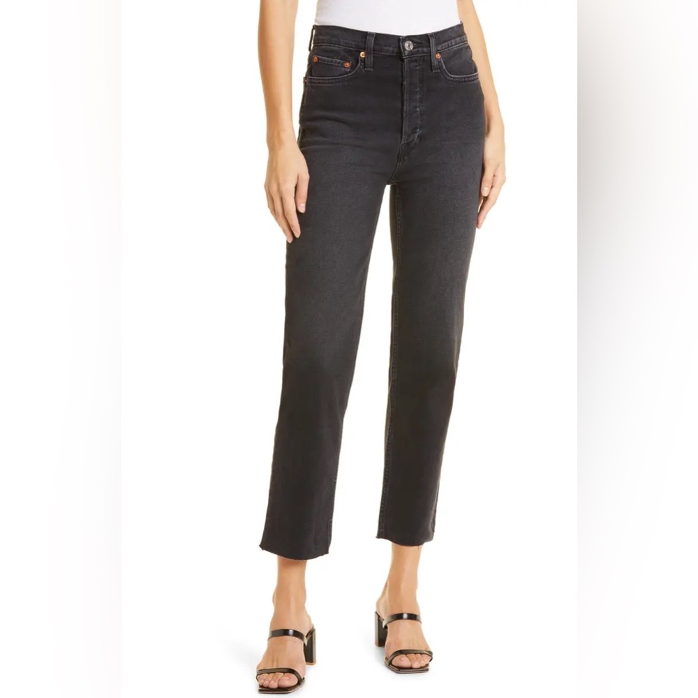 Re/Done Women's Black High-Rise Jeans